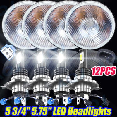 4pcs 5.75'' 5-3/4 LED Headlight Projector Hi-Lo Beam For Plymouth Road Runner GTX