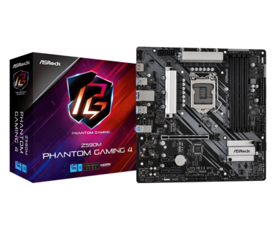ASRock Z590m Phantom Gaming 4 Intel Z590 LGA 1200 Micro ATX for