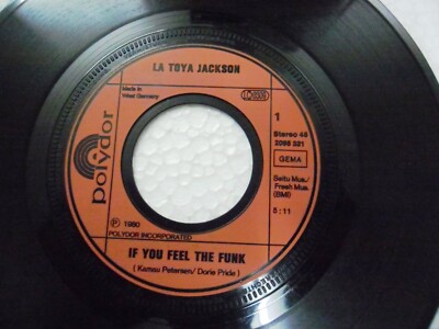 La Toya Jackson 2095 331 Feel The Funk Rare Single 7'' 45 Germany Record VG+