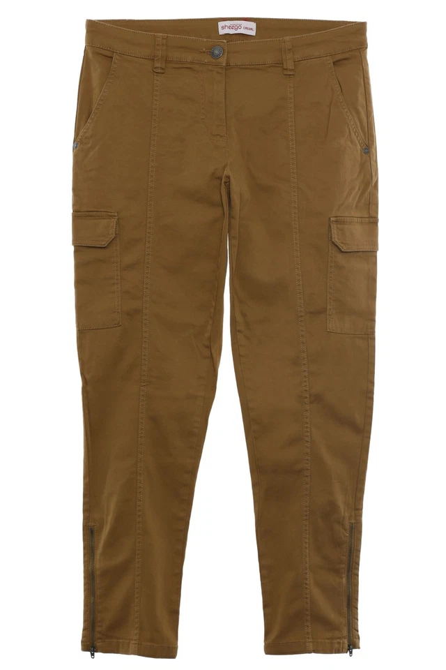 sheego Hose Cargohose Pants Die Schmale Damen Stretch Zip Kurzgröße Plusgröße  - Bild 1 von 1