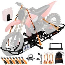 Mockins Dirt Bike Trailer Hitch Carrier with Tilting Loading Ramp