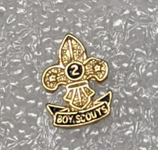 2 Year Volunteer Service Award Boy Scouts Small Version Gold Fleur des Lis 134Y2