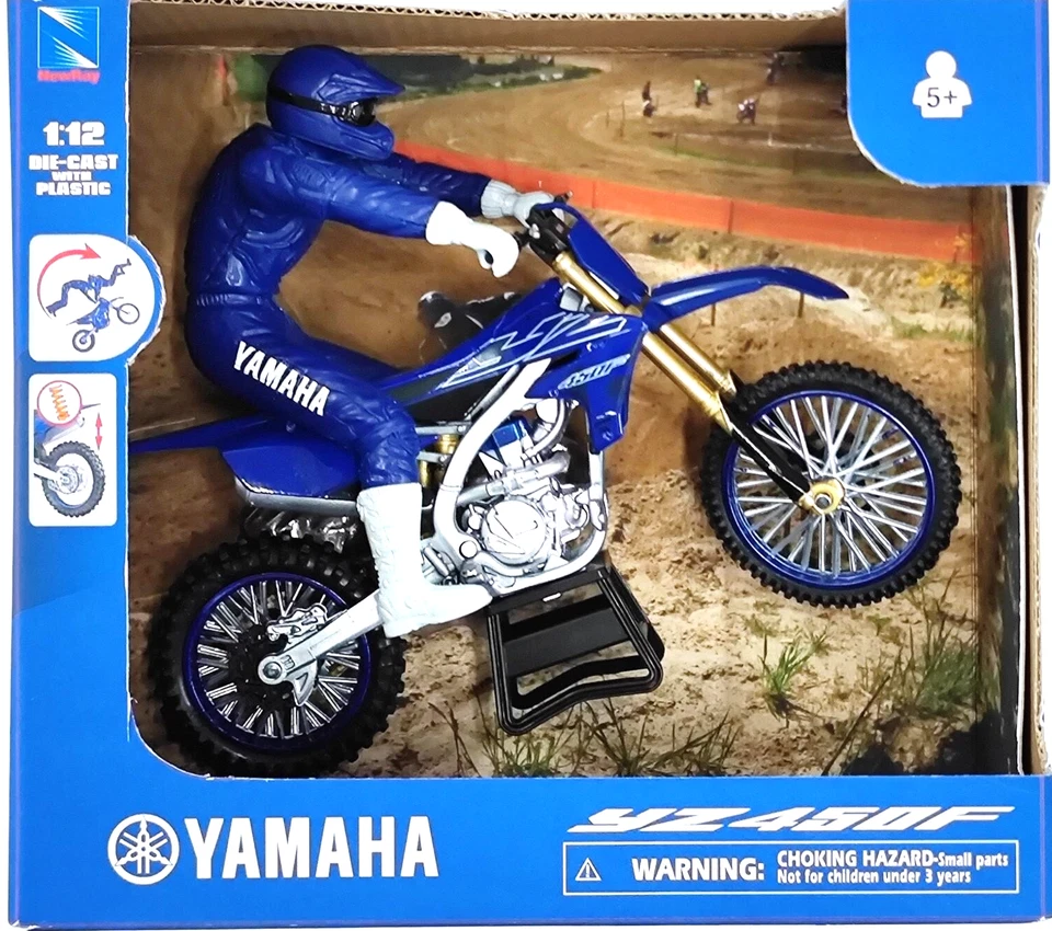 Motocross Toy Model with Motocross Rider YAMAHA new ray 1:12 scale - Image 4 of 4