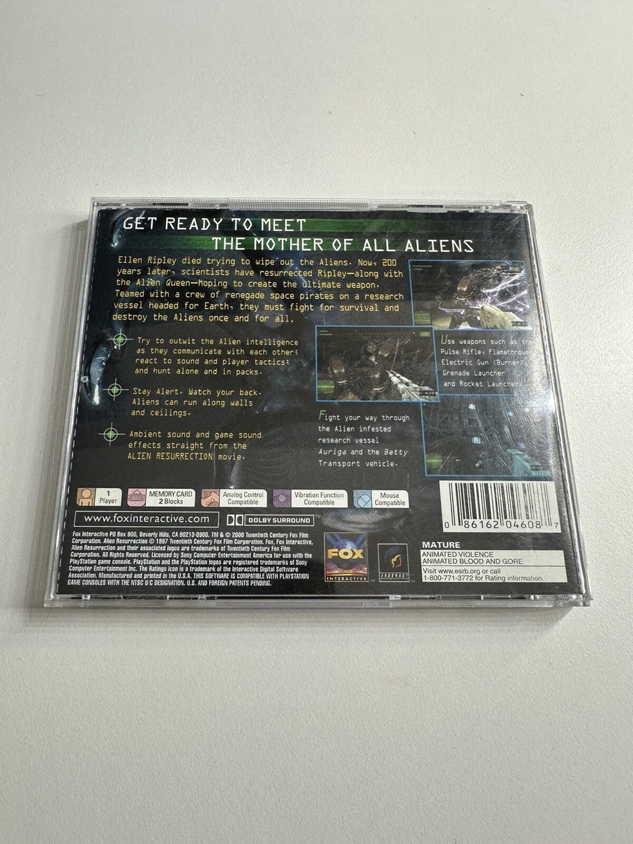 Alien La Résurrection Sur PS1 – PAL – Français – Complet Avec Boîte (CIB)