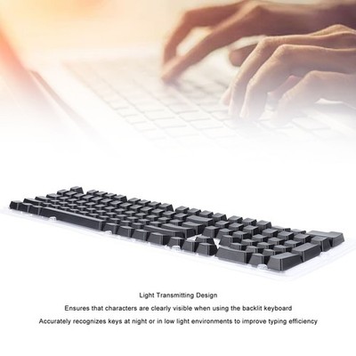 Black Spanish Keyboard Keycaps 108 Keys Minimalist Mechanical Keyboard Keycaps