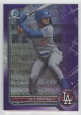 2022 Bowman Chrome Prospects Mega Box Purple Mojo Refractor Luis Rodriguez pd5