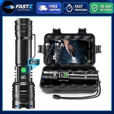 Flashlight Rechargeable 100000 Lumens USB C Waterproof Shockproof