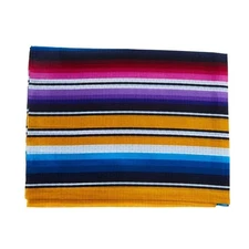 Wyoming Traders Wild Rag Southwest Multicolored Striped 100% Silk Scarf - 34.5"