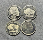 (Lot of 4) 1 GRAM .0.999 FINE SILVER ROUNDS-BUFF NICKEL DESIGN-VOLUME PRICING!!