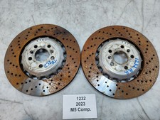 ✅ 18-25 OEM BMW F90 F92 M5 M8 Rear Brake Disc Rotors Perforated SET 380X28 28k *