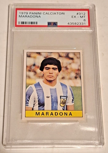 Diego Maradona 1979 Panini Calciatori #312 Rookie Card PSA 6