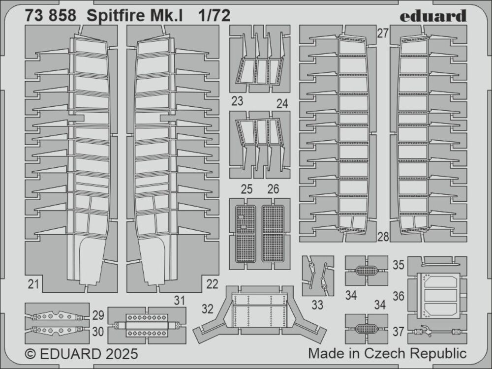 Eduard Accessories 73858 - 1:72 Spitfire Mk.I For IBG - New
