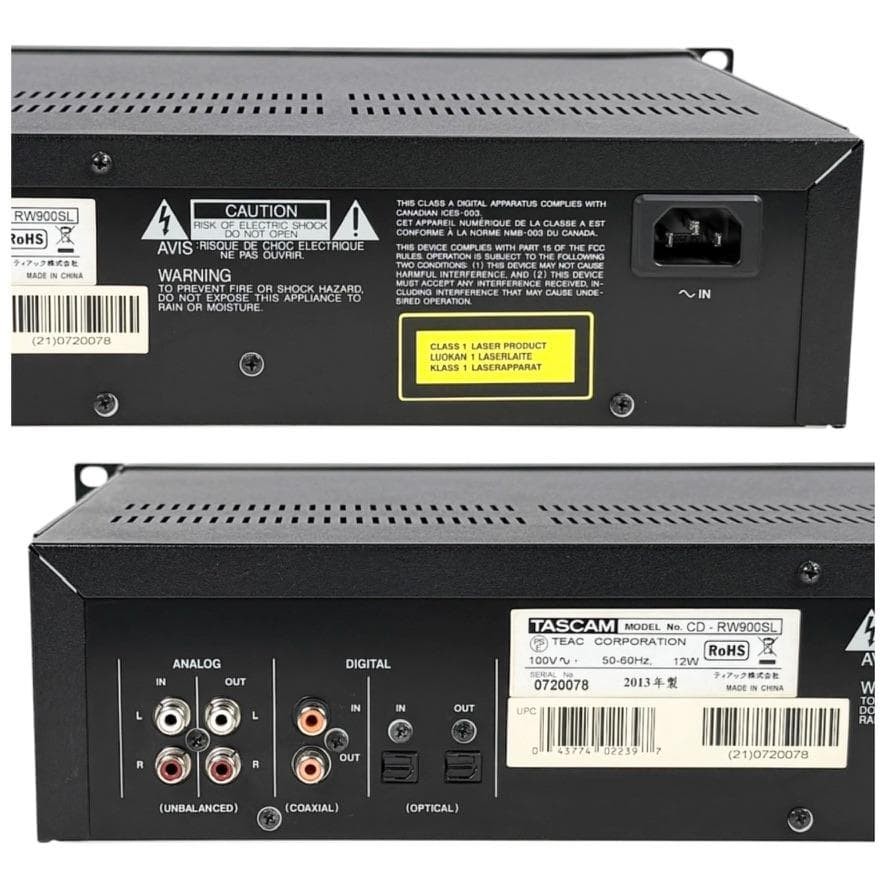 TASCAM CD-RW900SL CD Recorder w/ Adapter Manual All Function