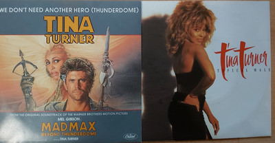 Tina Turner  --  2 x Vinyl Single  --  Typical Male + We Don`t Need Another Hero