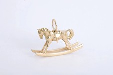 14k Yellow Gold Rocking Horse Pendant 2.21g.