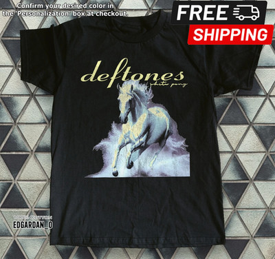 DEFTONES Band White Pony Vintage Black Unisex T-shirt Size S-5XL