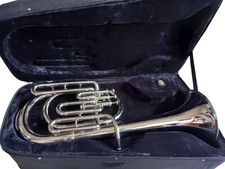 HAHAPA HANDMADE 3VALVE SILVER Eb BRASS ALTO HORN FREE SHIP N CUSTOM DUTY FOR USA