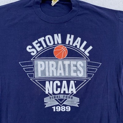 Vintage Seton Hall Pirates Shirt Mens Large NCAA Basketball Final Four 1989 80s