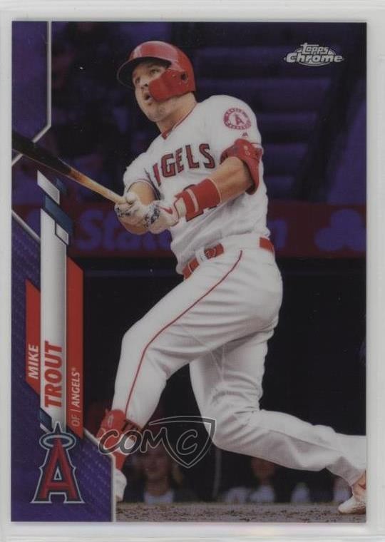 2020 Topps Chrome Purple Refractor 72/299 Mike Trout #1 06bo