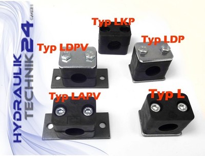 Hydraulik Rohrschellen schwarz von 6 bis 50 mm Standard ? Baureihe leicht