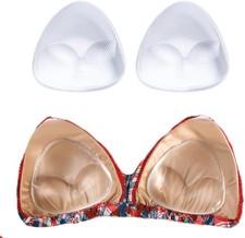 Clear Silicone Bra Pads Breast Enhancers Triangle Insert Chest Pads - 1 Pair