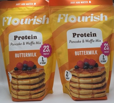 Lot of 2 Flourish Protein Pancake & Waffle Mix - Buttermilk