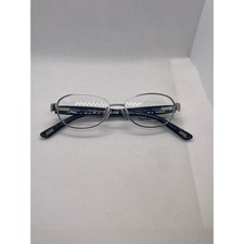 Polo Ralph Lauren 8037 3183 Silver Navy Blue Oval Eyeglasses Frames 45-14-130