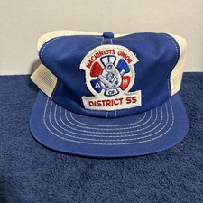 Vintage Machinists Union A of M District 55 Swingster Snap Back Hat Cap Workwear