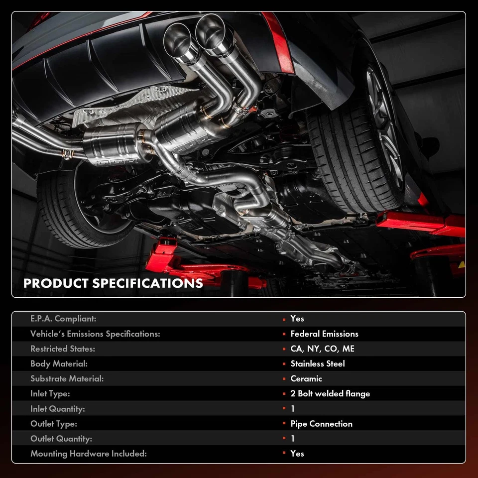 Catalytic Converter with Hardware for Toyota Prius 2010 2011 2012 2013 2014 2015 - Image 3 of 4