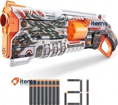 Xshot Skins Schloss Blaster Von ZURU Mit 16 Darts Drehbare Fass, Luft Tasche
