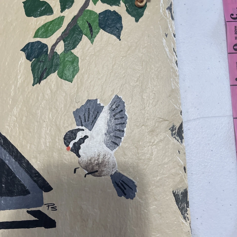 Letrero de bienvenida de cardenal de pizarra pintado a mano placa colgante decoración de pared decoración del hogar Foto 4 de 4