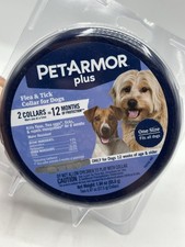 Pet Armor Plus Flea  Tick Collar For Dogs 12 Months Protection 2 Collars NEW