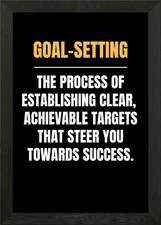 Listing image for Goal Setting Definition Framed Wall Art Poster Canvas Print Picture