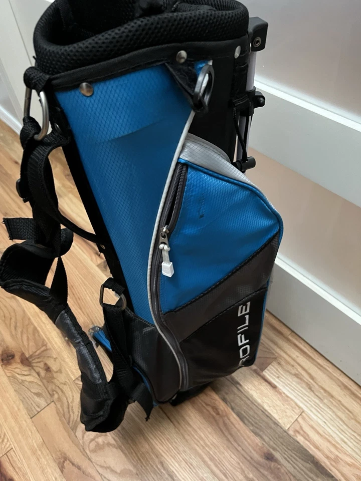 Wilson Profile Youth Golf Bag With Stand 4-Way Divider Blue And Black - Image 2 of 4