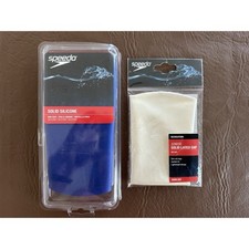 2 X Speedo Solid Slilicone Junior Blue/White