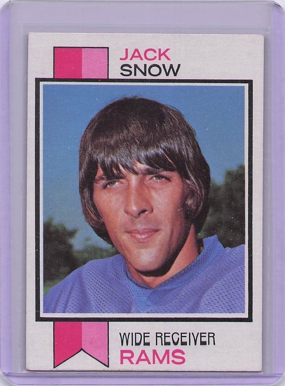 Jack Snow #416 Football Cards 1973 Topps trading card — raw and PSA graded price guide