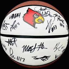 2025-26 LOUISVILLE CARDINALS TEAM SIGNED BASKETBALL PAT KELSEY MIKEL BROWN