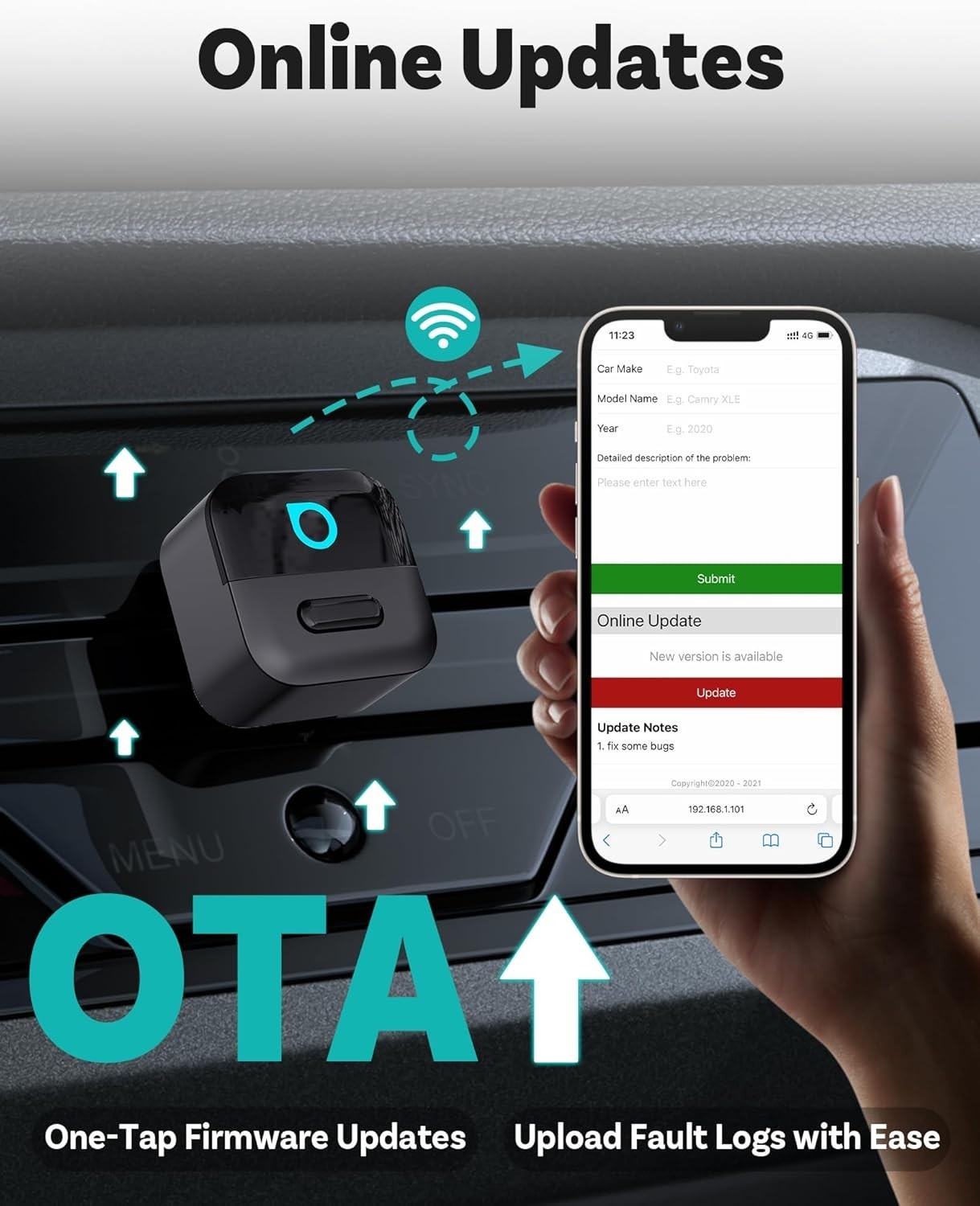 Ottocast Mini Pico 2 in 1 Wiessless Adapter per Apple CarPlay Android Auto - Miniatura 9