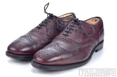 #53 Pre Loved Excellent Allen Edmonds Burgundy Sanford  Leather Wingtip Oxfords NEW ALLEN EDMONDS Sanford Old Stock Dress Shoes Sz. 9 D USA  main image 3