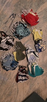 Face Protection Reusable Handmade Double Layer Masks Upcycled Washable $2 each