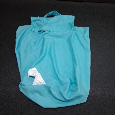 16''x10''x7'' Aqua Green Lightweight Laundry Beach Hook & Loop Storage Carrying Bag