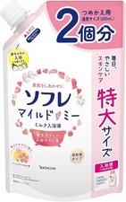 Earth Bathclin Sofre Mild Me Milk Bath Liquid Refill 1200ml Sakura Scent