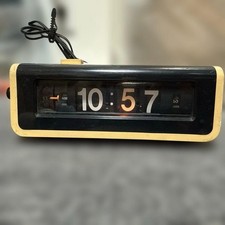 National Panasonic Flip Clock TG02 Alarm 70er gelb Japan Young suyasuya getestet