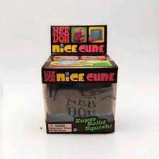 Nee Doh Nice Cube Super Solid Squish Squeeze Toy Blue NICE CUBE