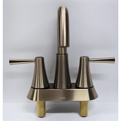 Moen 84022BZG Ronan 4'' Centerset 2-Handle Bathroom Faucet - Bronzed Gold