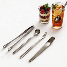 Long Handle Iced Tea  Dessert Spoons - Trending Set with Plateing 1 package