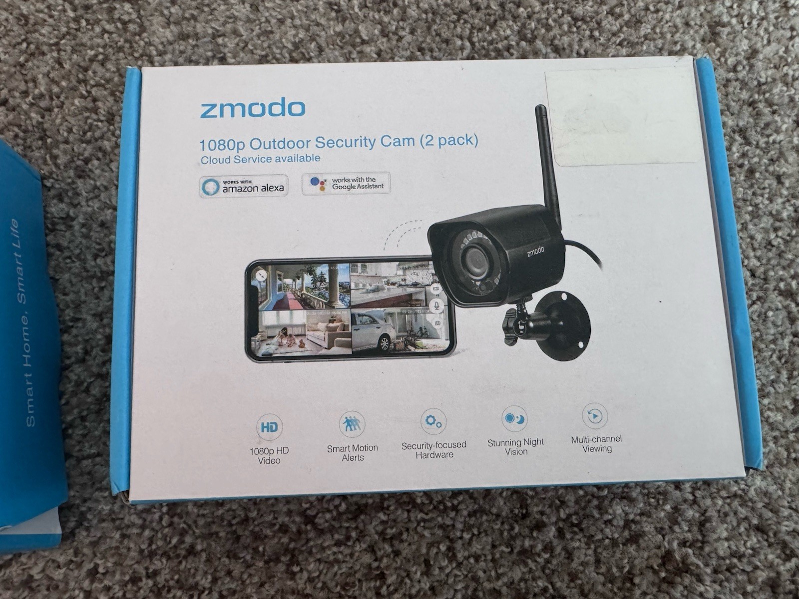 Zmodo 1080p Outdoor Security Camera 2pack Plug In