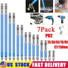 14Pcs Magnetic screwdriver bit Bits set PH2 Anti-slip Hex Shank Screw Cross Head
