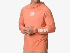 REEF Men's Hooded Rash Guard/Surf Shirt - Dusty Orange - XL - NWT
