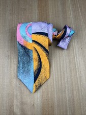 GIANNI VERSACE Vintage Silk Tie Designer Made in Spain Luxury
